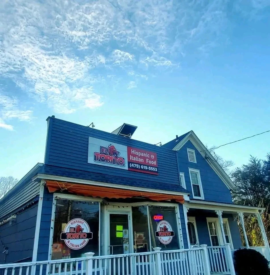 El Torito Deli storefront on High Ridge Road, with outdoor porch seating
