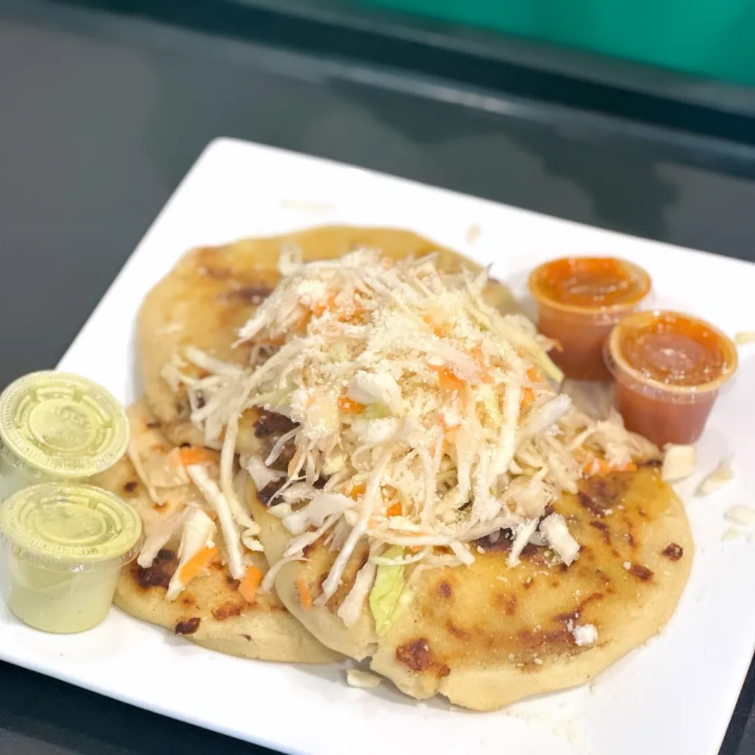 Loroco Pupusas — cheese stuffed tortillas with Loroco flower